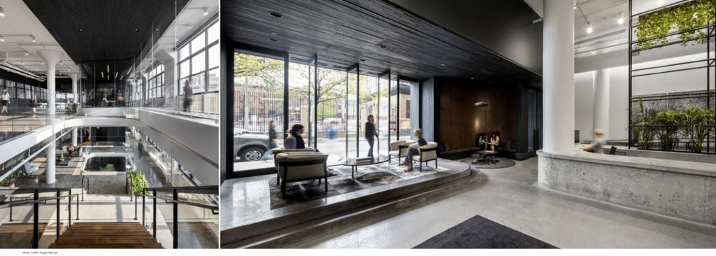 Wide shot of the interior of Squarespace headquarters.