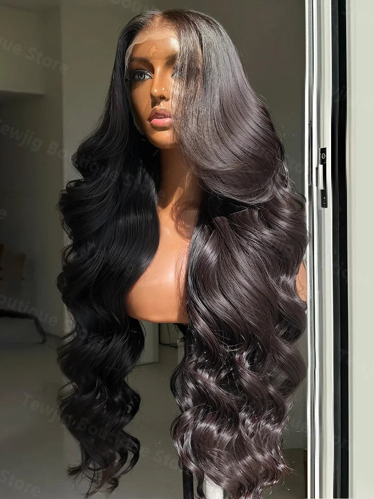 Glueless Lace Front  Transparent Body Wave  Human Hair Wigs