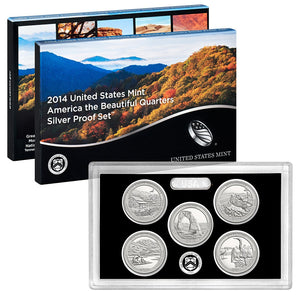 2014 America The Beautiful Silver Proof Quarter Set