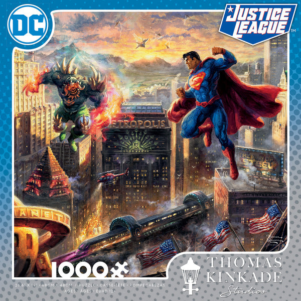 DC Comics Thomas Kinkade - Showdown at Gotham Pier - 1000 Piece Puzzle –
