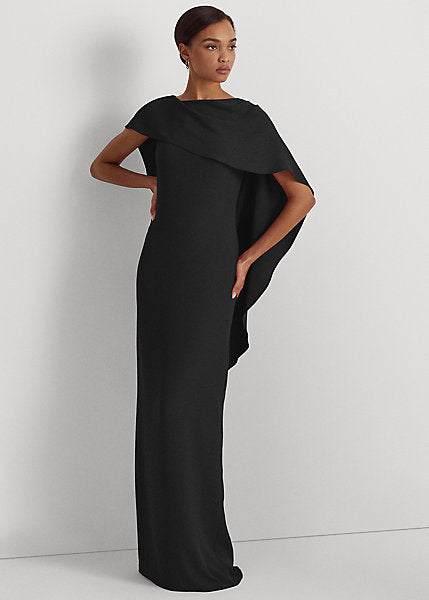 Ralph Lauren Georgette Cape Gown – MOTHER OF