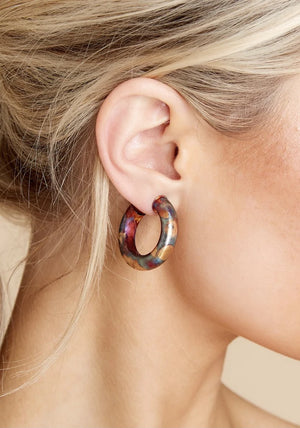 Burnished Small Chantal Hoop - Blossom Boutique