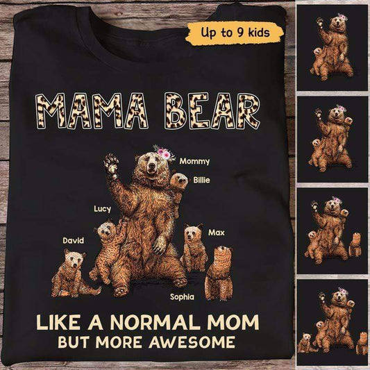 Mama Bear Shirt Gift For Mom To Be Tshirt Mommy Mother Bear Custom