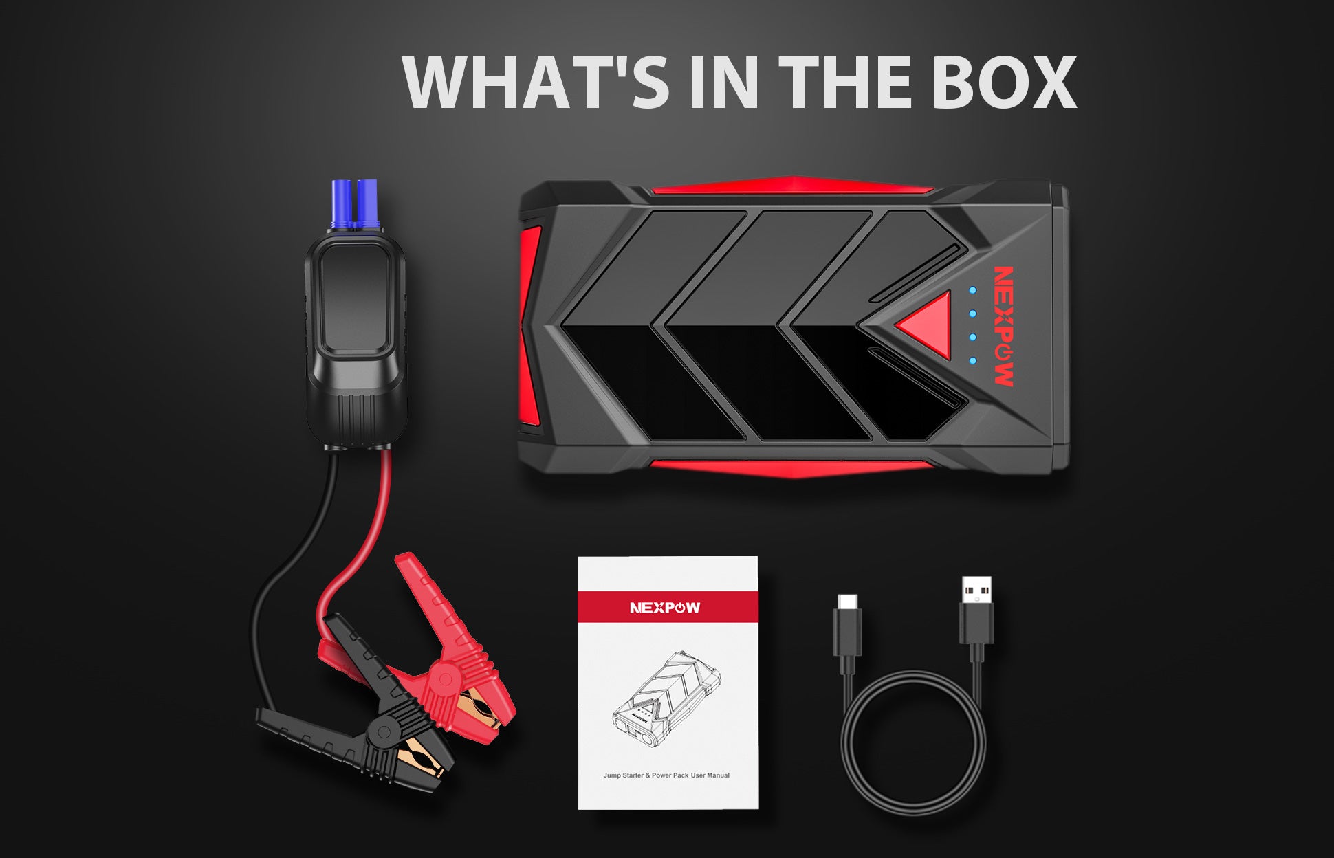 NEXPOW T11F 1000A Peak 10400mAh Jump Starter