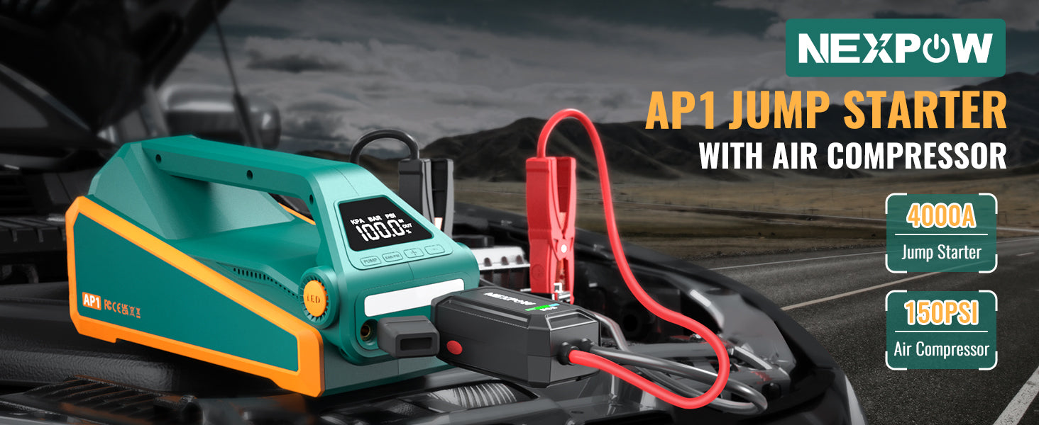 AW401- 74Wh Portable Car Jump Starter with air inflator and water pump