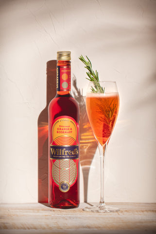 Cheeky Non-Alcoholic Rosemary Spritz with Wilfreds alcohol-free VE Refinery Switzerland