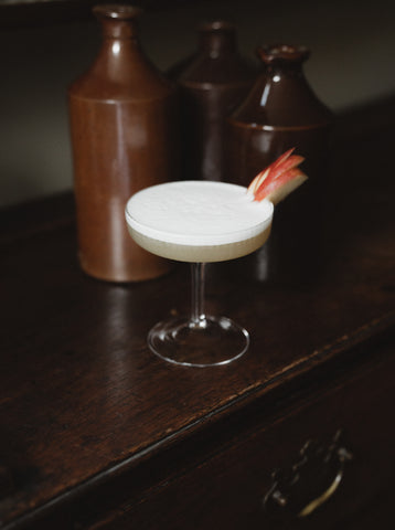 alcohol-free whiskey sour with garnish
