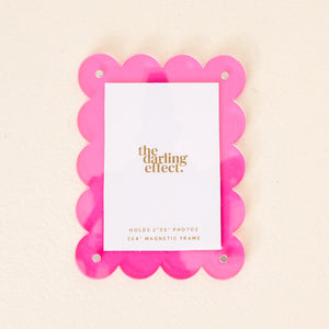 Mini Acrylic Picture Frame Magnet-Hot Pink - sweetbeeclothingco