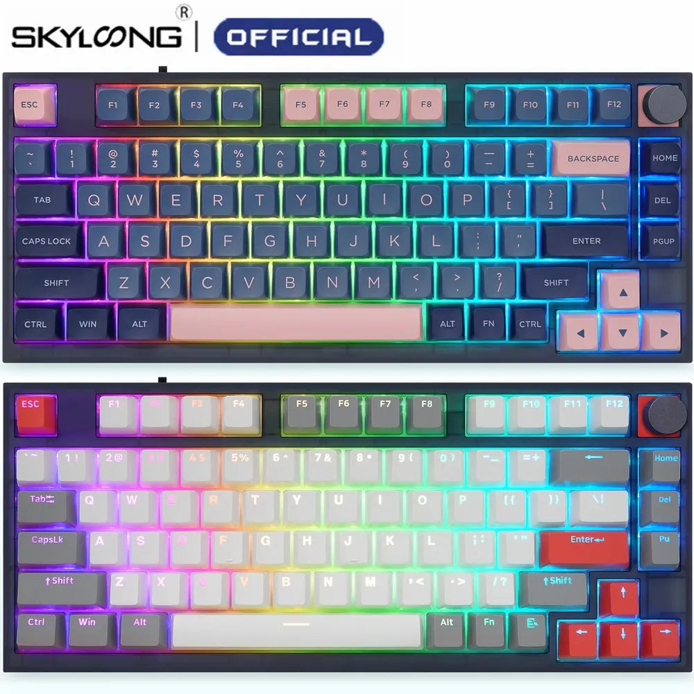 SKYLOONG Mechanical Keyboard 75% GK75 Optical Switch Hot Swappable MAC Multi-function Knob PBT Keycap For Gamer Gaming Keyboards
