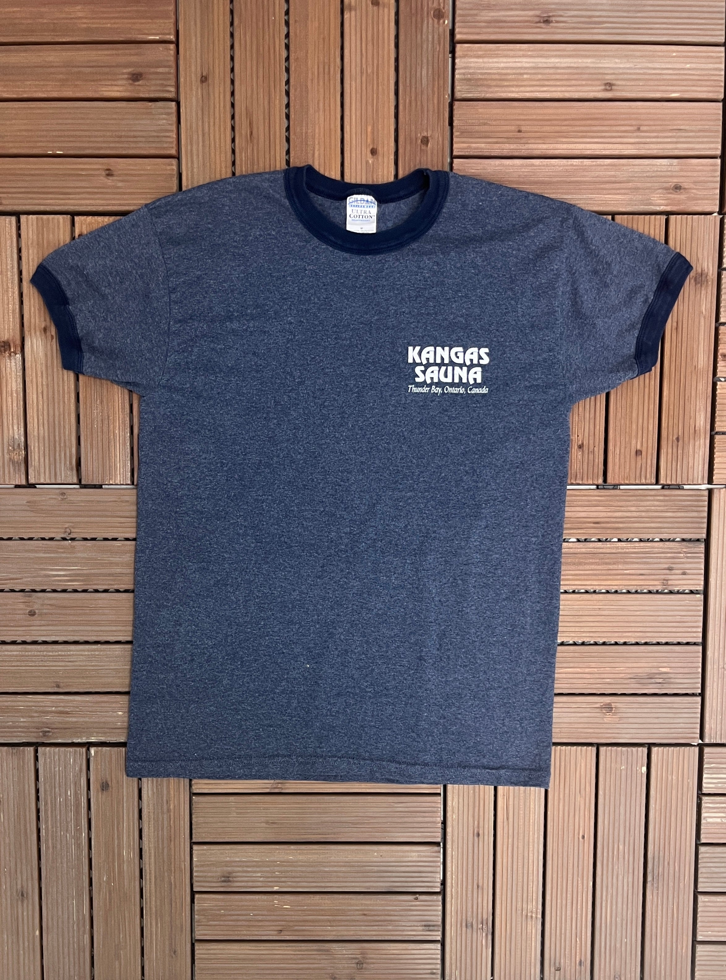 Kangas Sauna Thunder Bay Graphic Tee | Size Medium | Vintage 2000s Fun –  Treat Yo Self Vintage Clothing