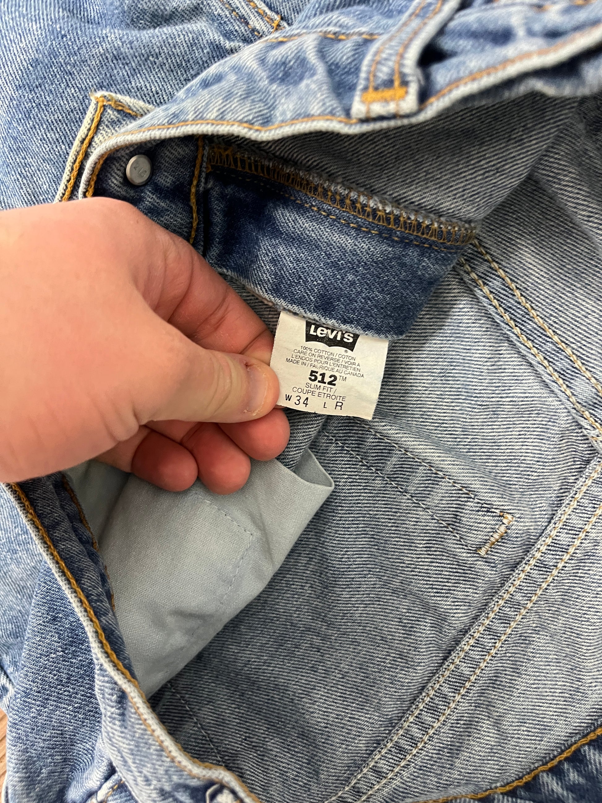 Levi Strauss & Co 512 Slim Fit Blue Denim Jeans | Size 34 | Vintage 19 –  Treat Yo Self Vintage Clothing