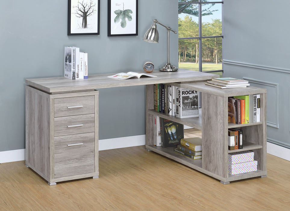 yvette office desk in grey driftwood