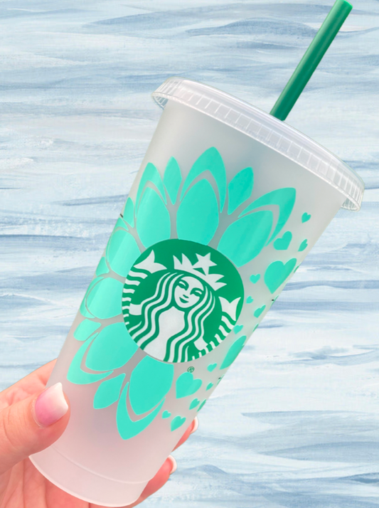Personalized Starbucks Cup With Heart Starbucks Cup 