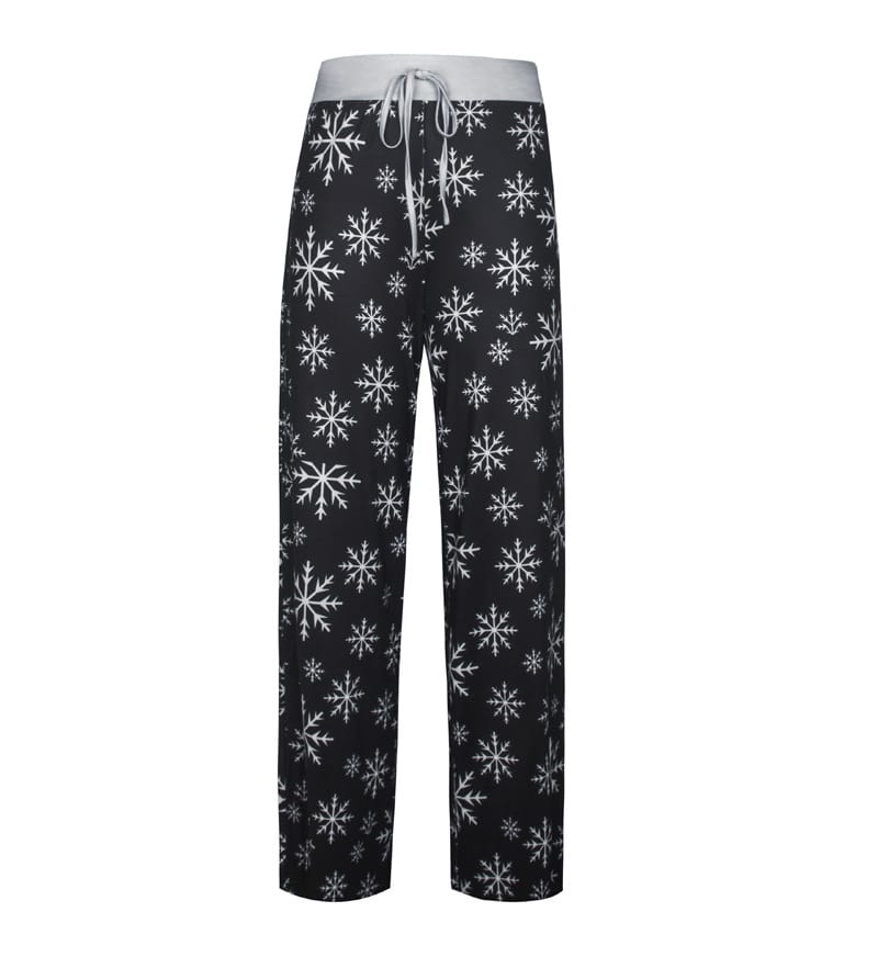 Christmas Print Drawstring Pants