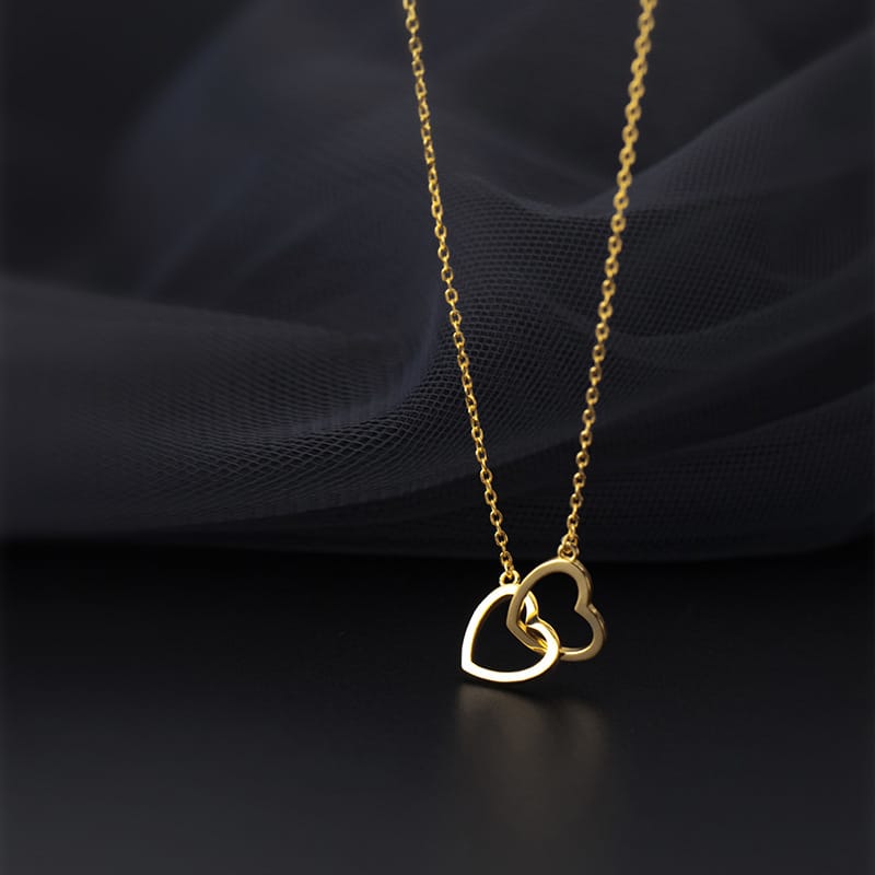 Interlocking Heart Titanium Necklace