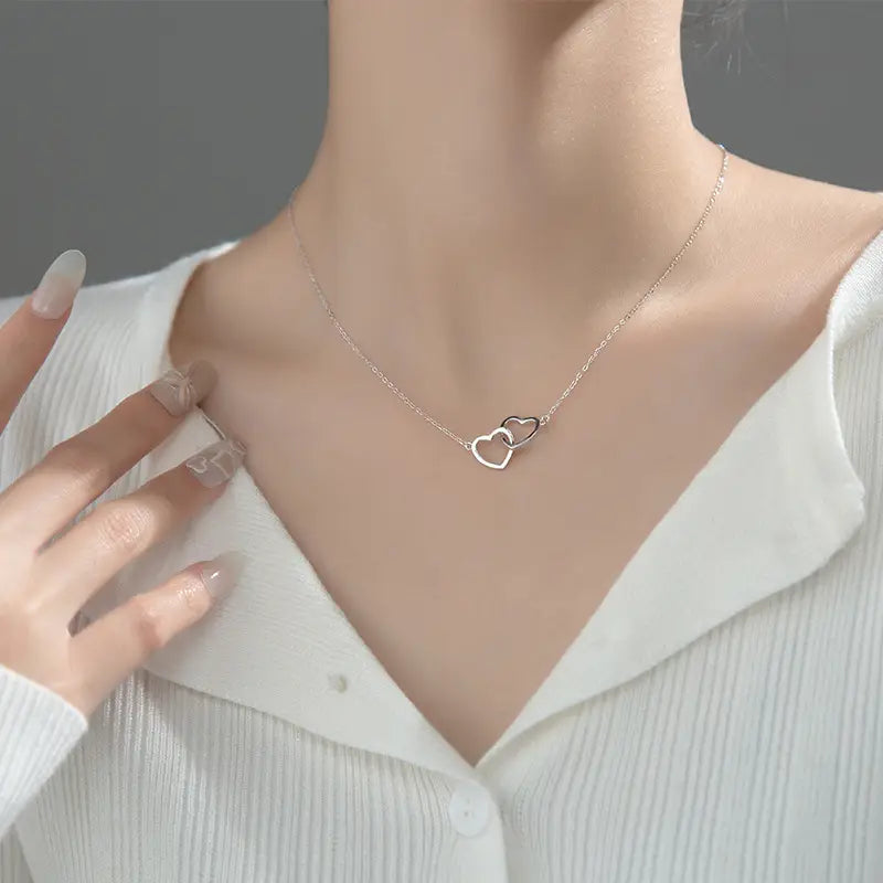 Interlocking Heart Titanium Necklace