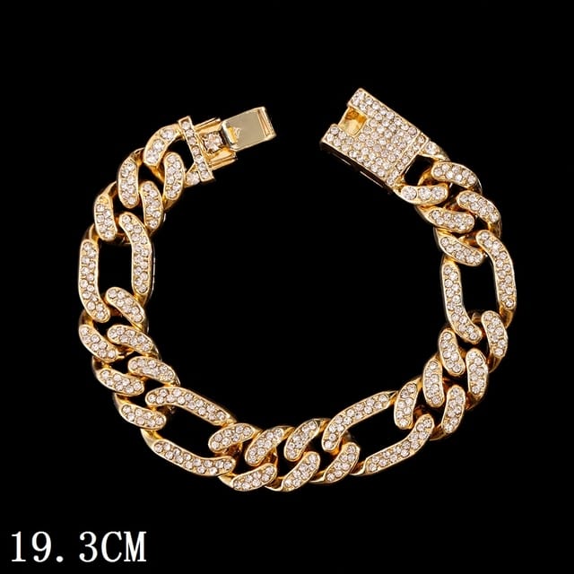 Iced Out Cuban Link Chain Bracelet