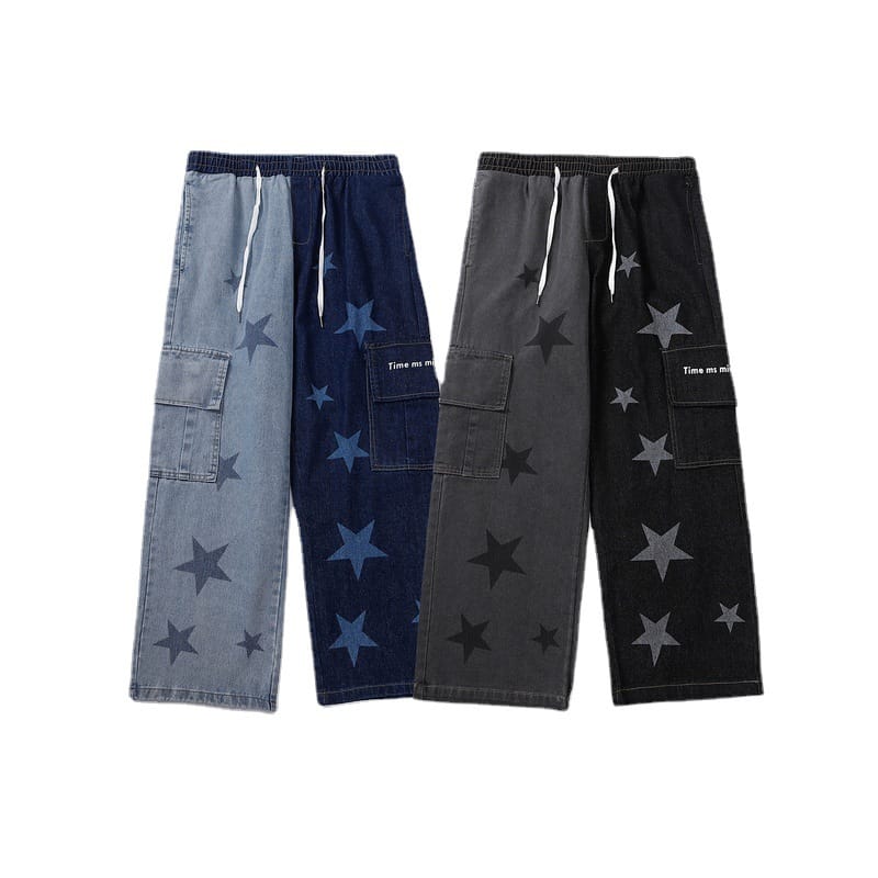 Star Print Hip Hop Jeans