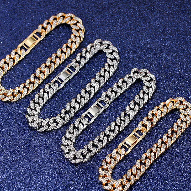 Iced Out Cuban Link Chain Bracelet