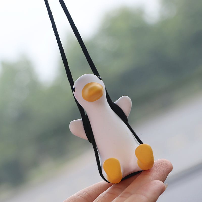 Anime Car Accessory Swing Duck Pendant