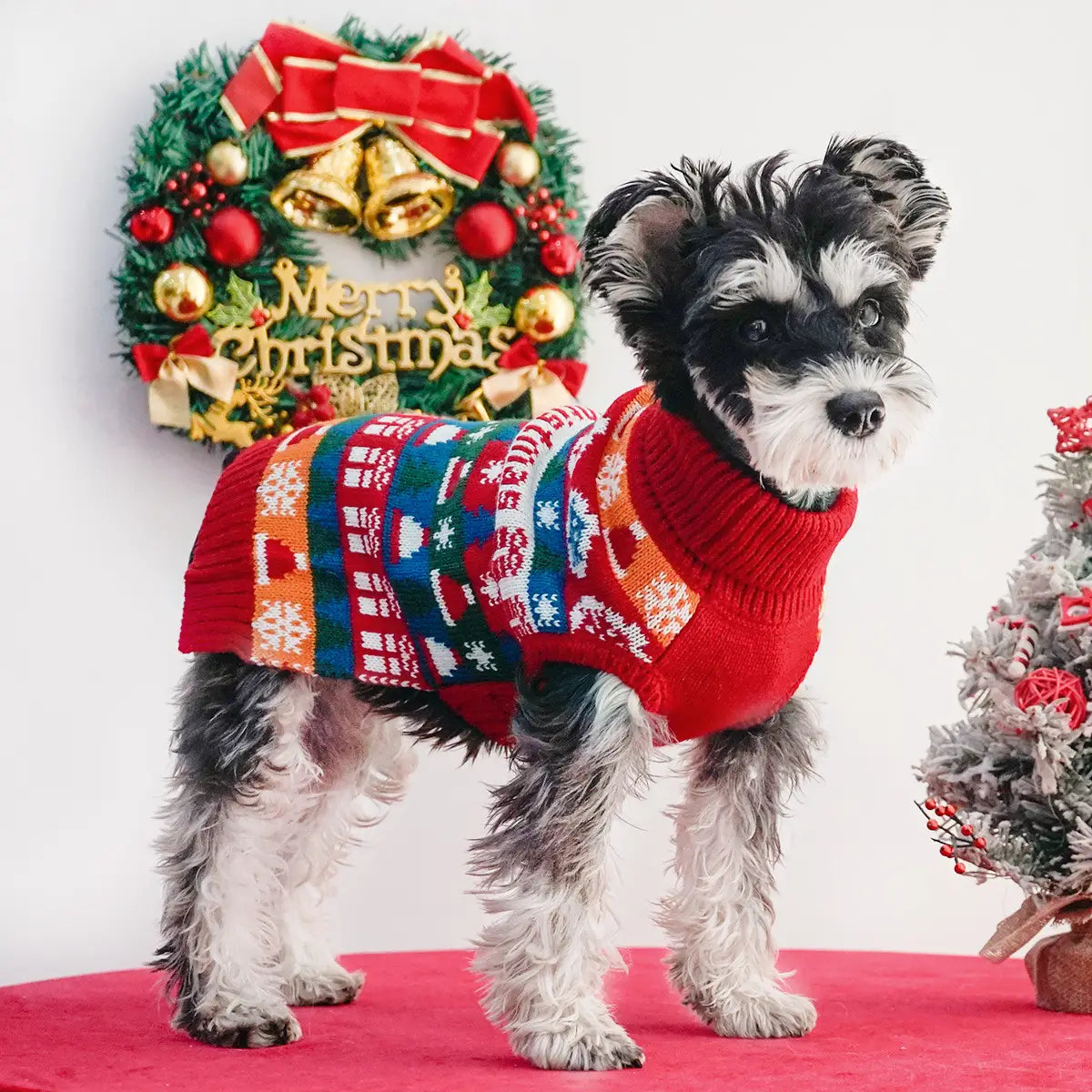 Christmas Turtleneck Dog Sweater