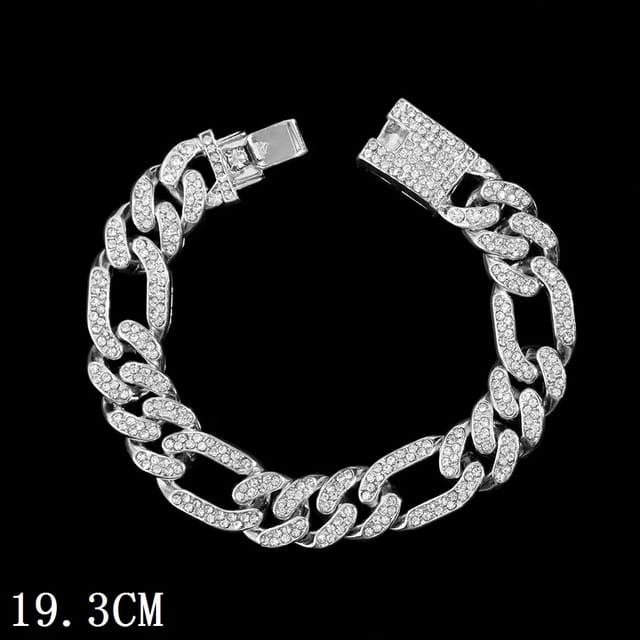 Iced Out Cuban Link Chain Bracelet