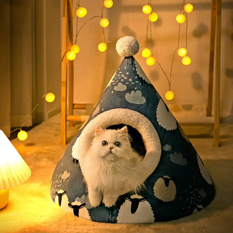 Triangle Yurt Cat Litter House