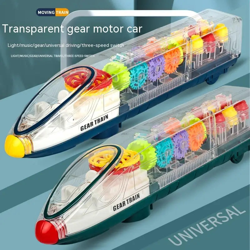 Transparent Gear Motor Car Educational Toy