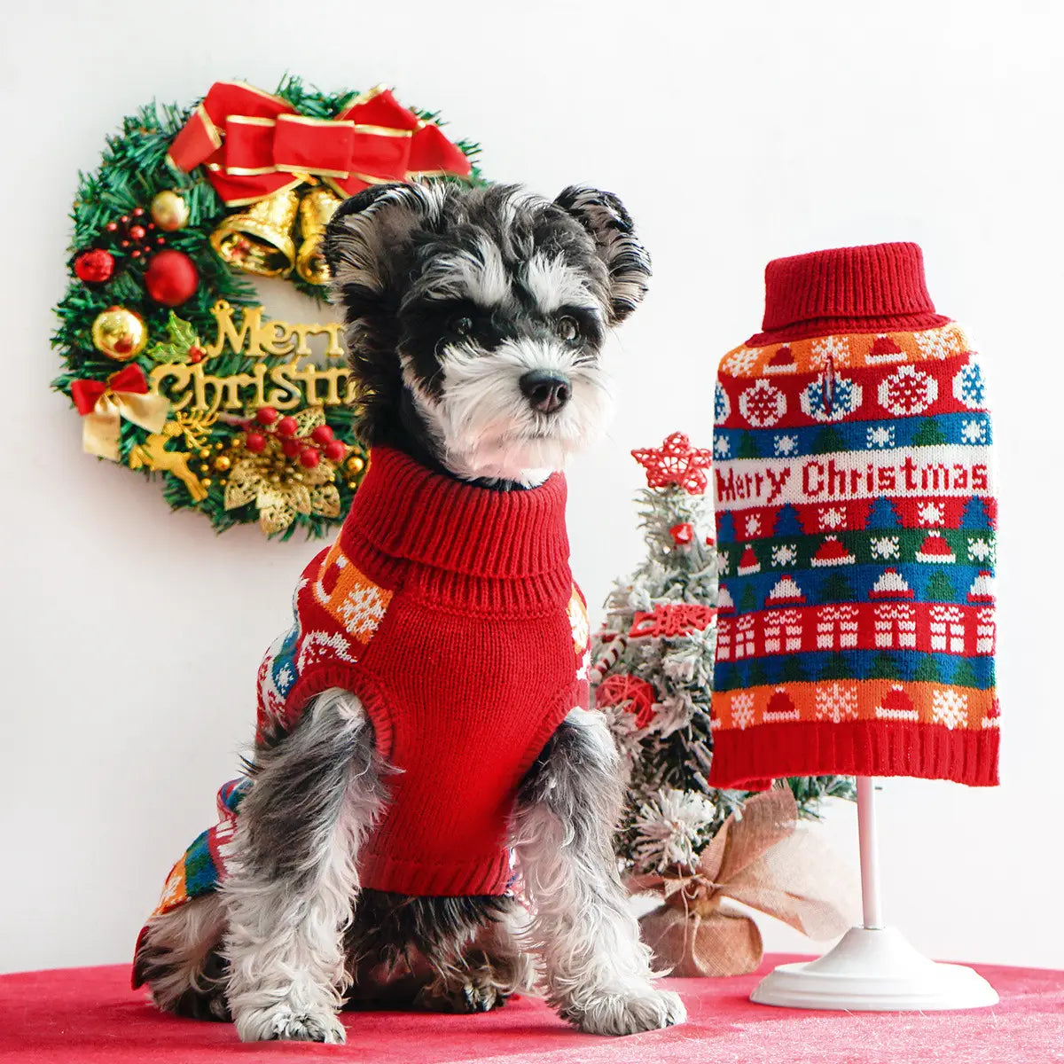 Christmas Turtleneck Dog Sweater