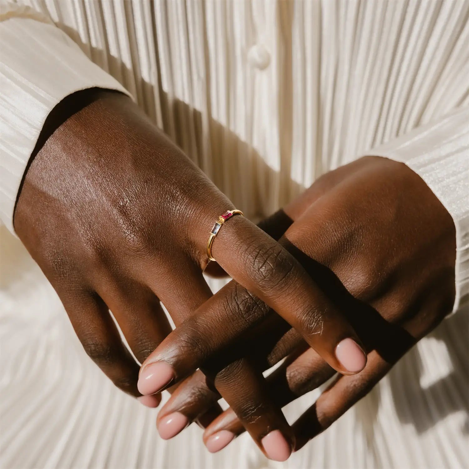 December Birthstone Titanium Steel Ring