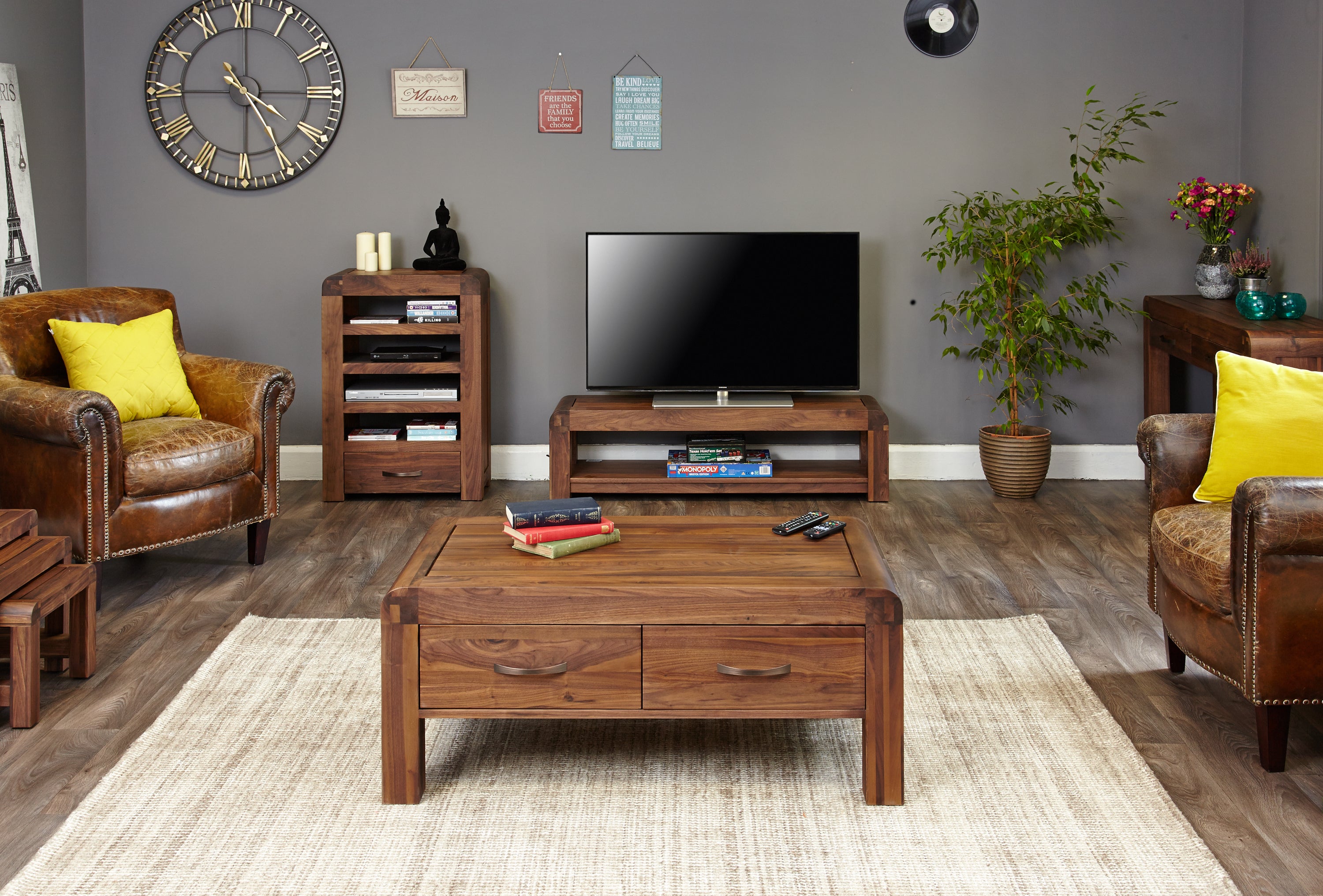 Shiro Walnut Low TV Cabinet – Signature Hardwood