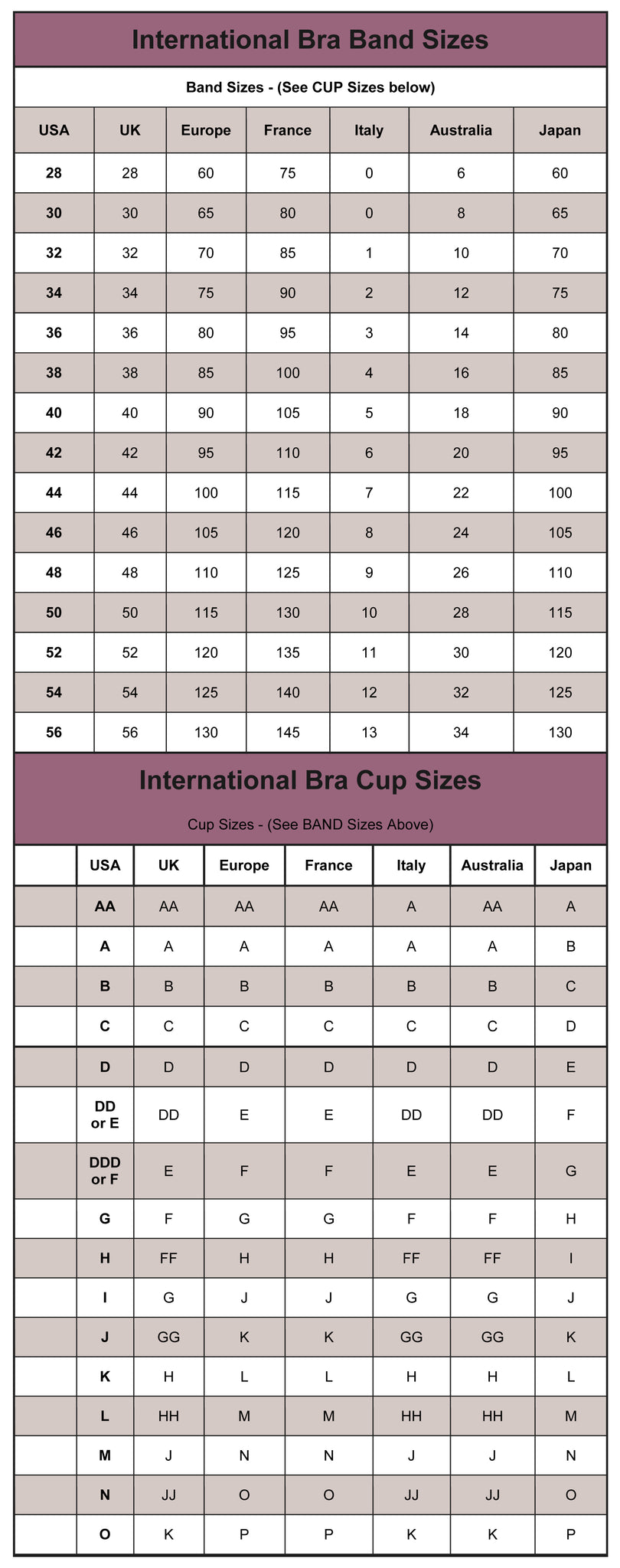 eu bra size