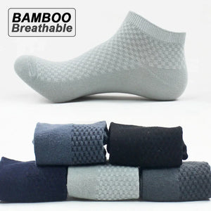 Bamboo Fiber Super-Breathable Ankle Business Socks (5Pairs) - all 4 home
