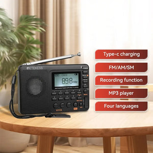 Rechargeable Shortwave FM AM SW Radio / USB Recorder / Speaker - all 4 home - Am Fm Sw Radio