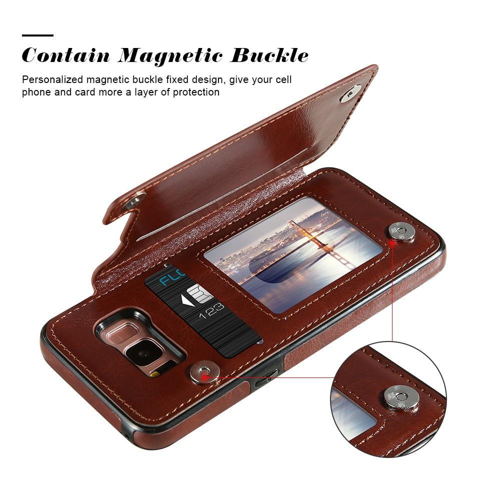 KISSCASE Card Slot Case For Samsung Galaxy S9 S8 S10 Plus S10e Holder Cases For Samsung S7 Edge Note 8 9 10 Plus Leather Cover