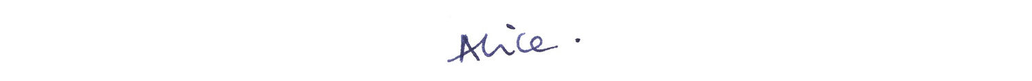 alice signature | Alice Made This