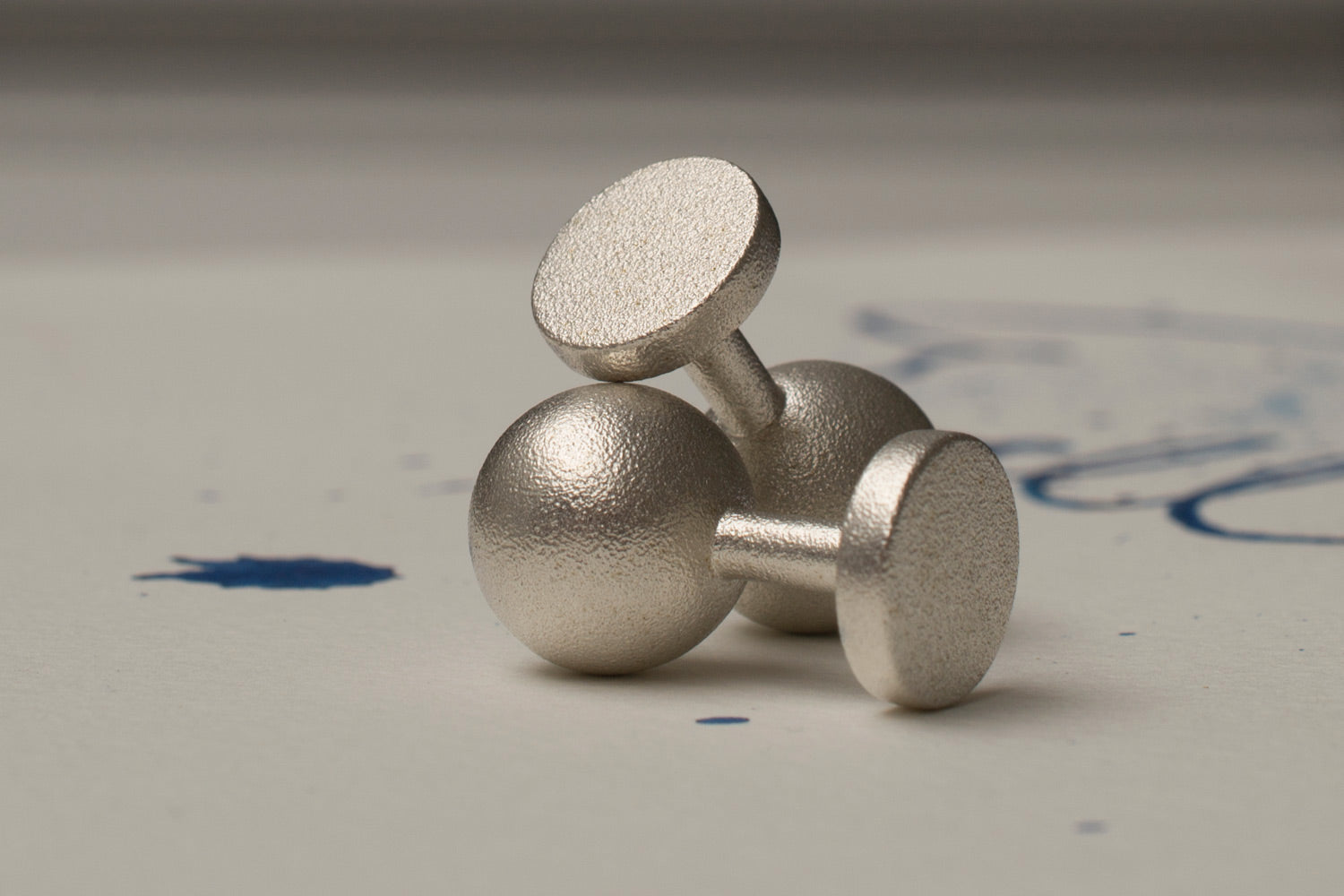 grafton blasted | silver cufflinks | textured cufflinks