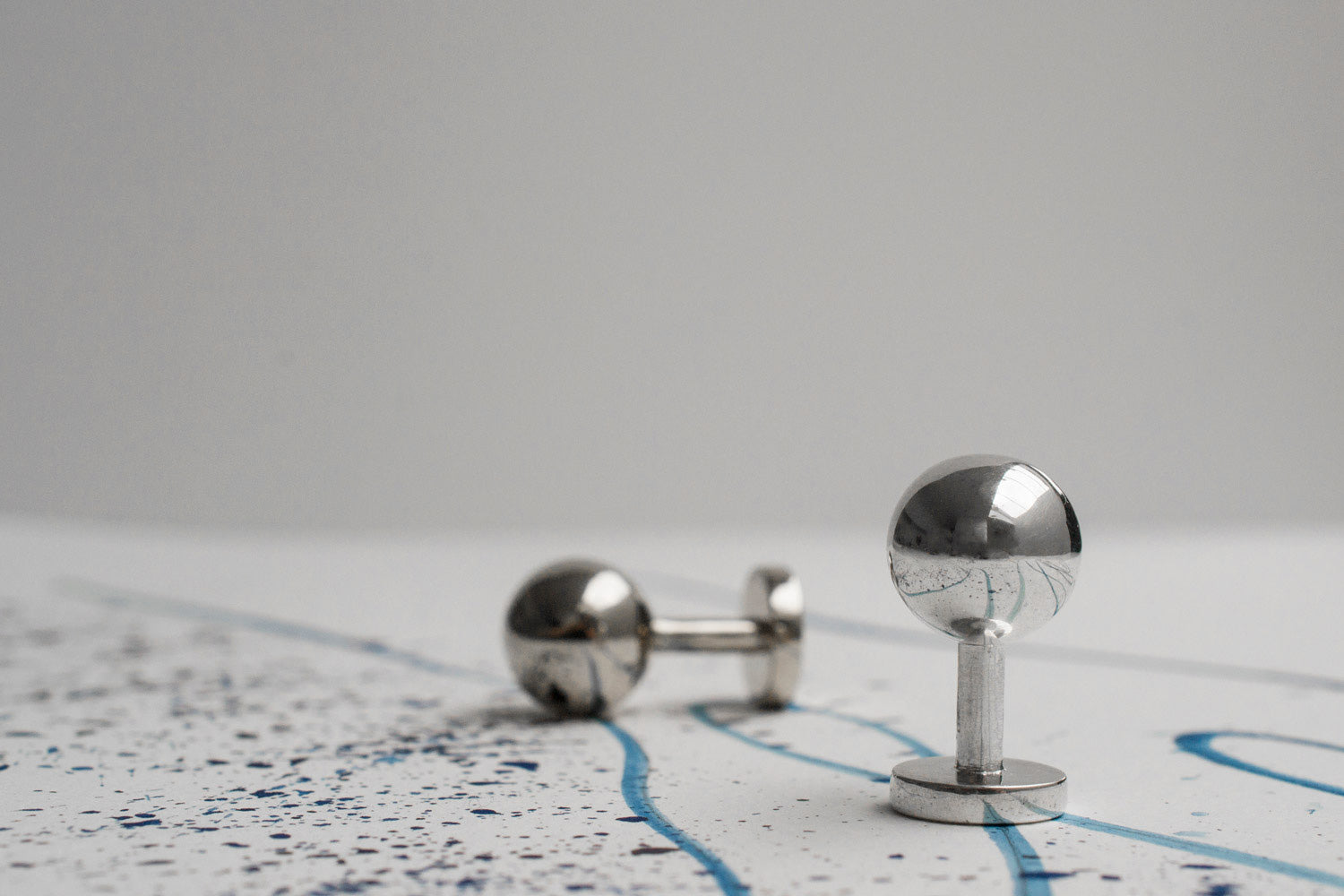 grafton polished silver cufflinks