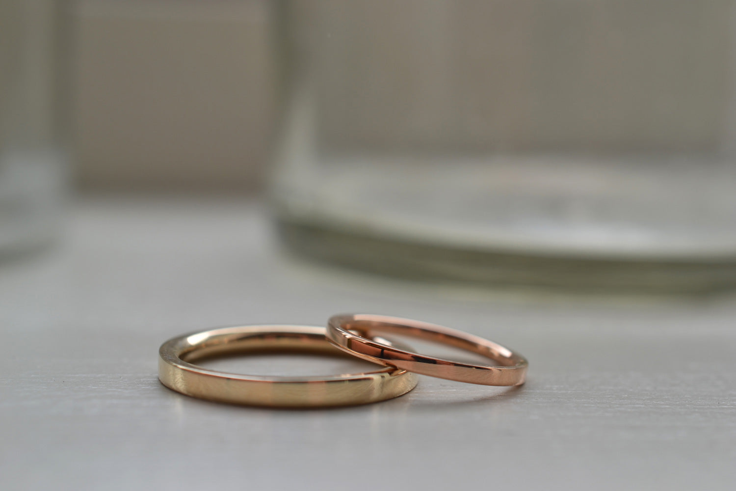 rose gold wedding rings | Alice Made This