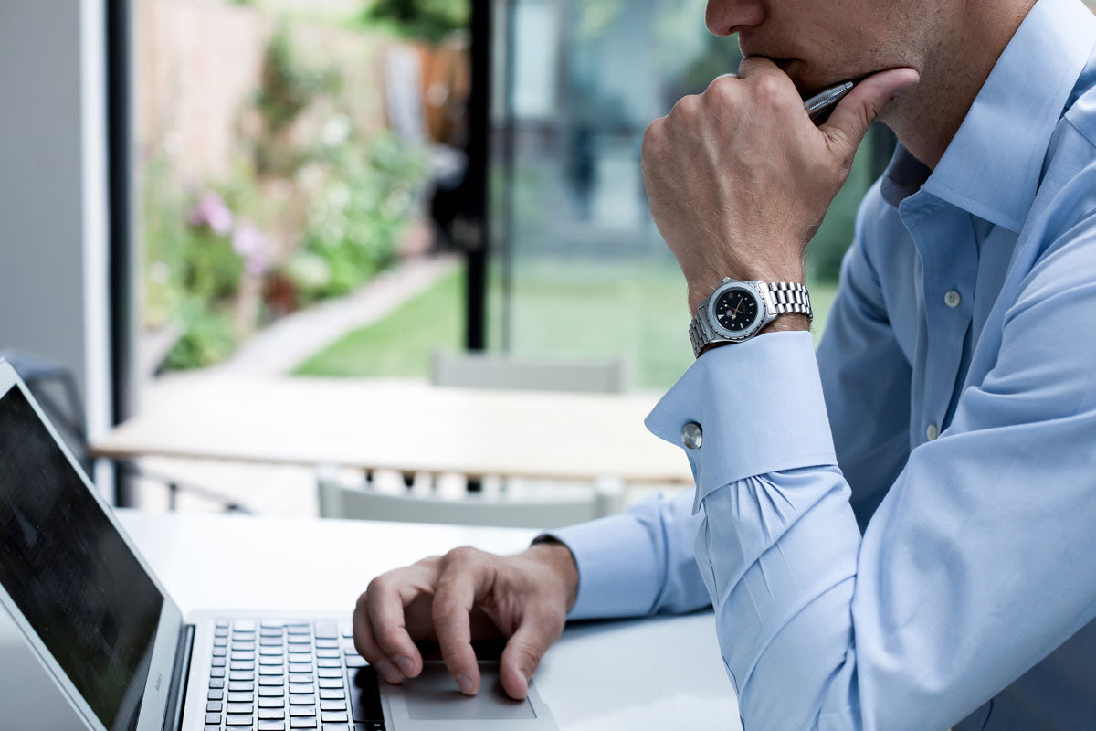 steel cufflinks | tag heuer watch