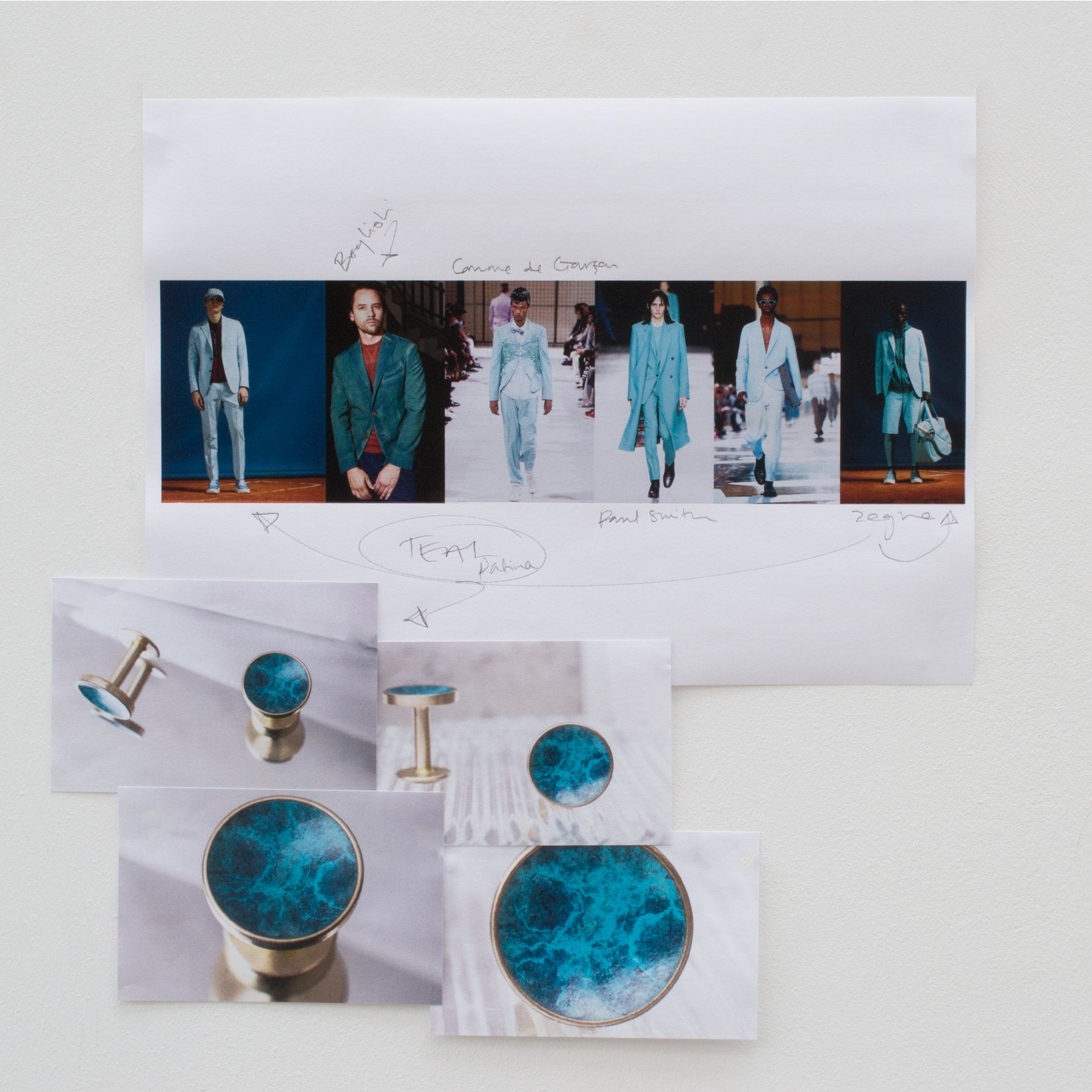 teal blue cufflinks | Alice Made This