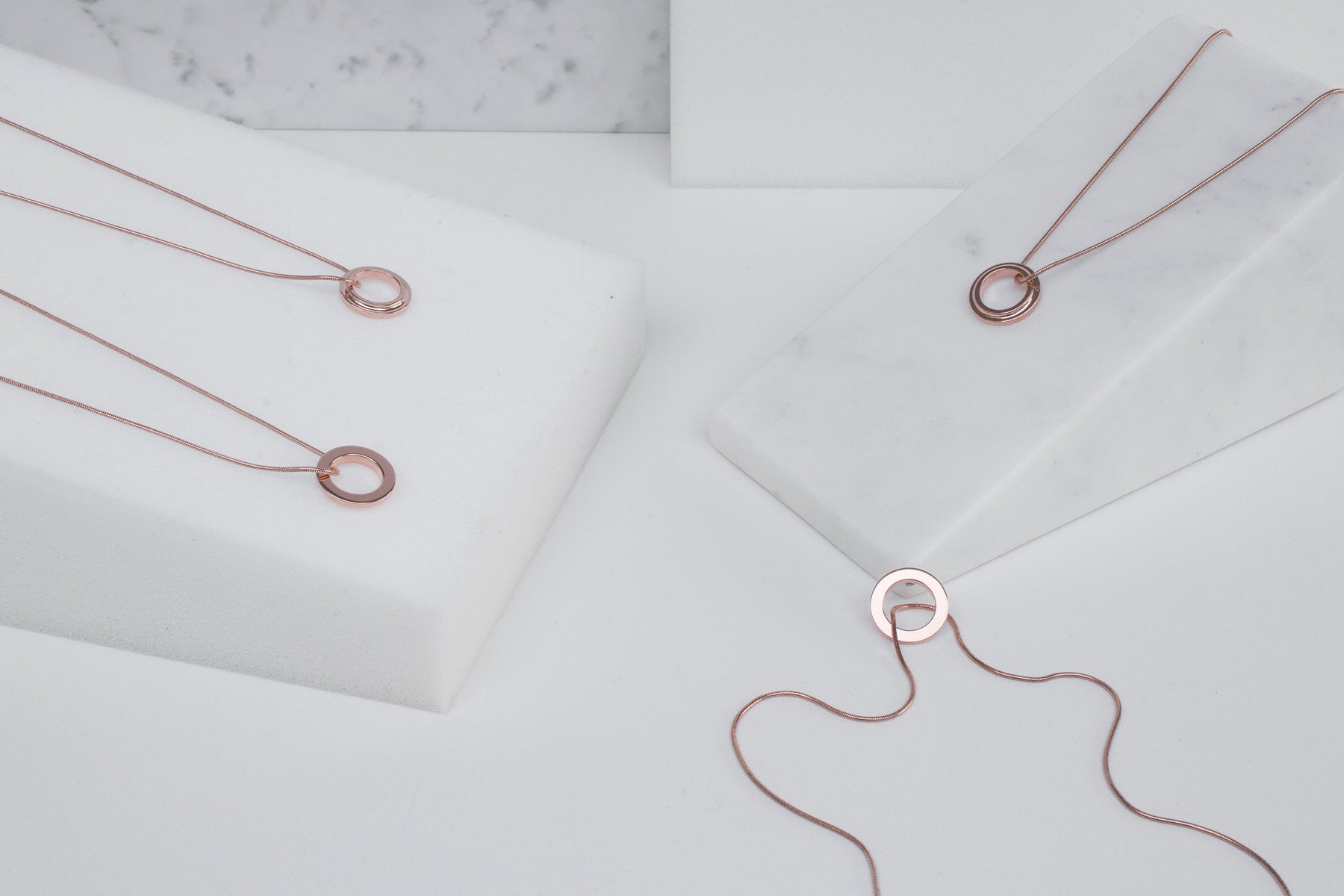 rose gold bridesmaids necklaces