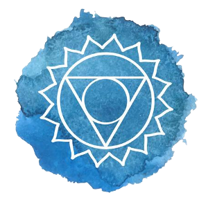 blaues Zeichen des Kehlchakras der Naturheilkunde