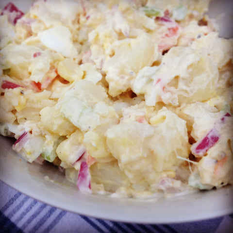 My Mother's Potato Salad with radishes