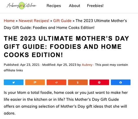 Aubrey's Kitchen - Ultimate Mothers Day Gift Guide