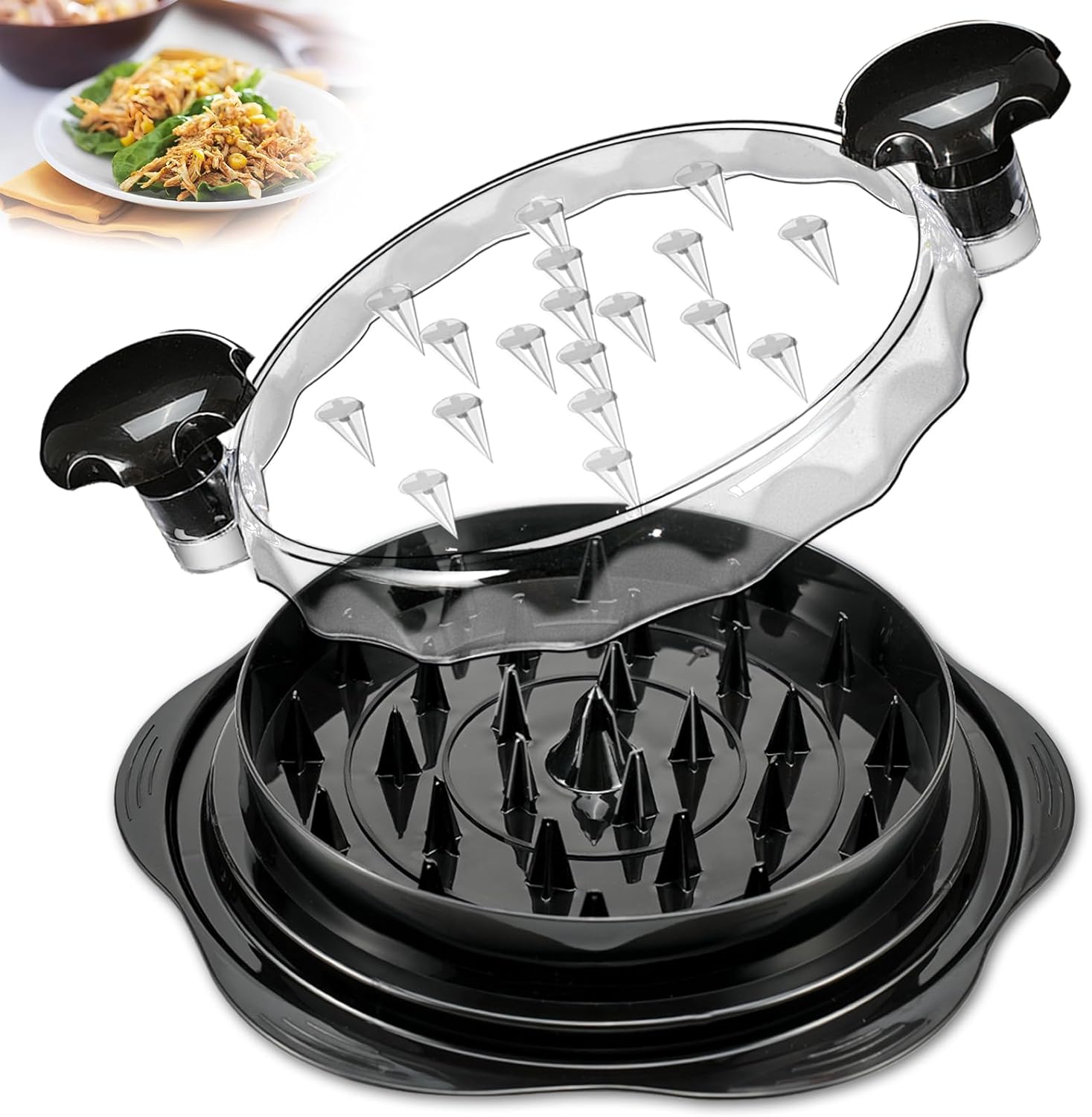 Chicken Shredder Tool Twist for Kitchen, Manual Chicken Breast Grinder Machine for Ground Food, Meat & Vegetables