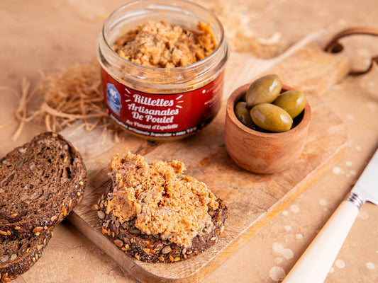 Rillettes de poulet artisanale au piment d'Espelette certifié AVS