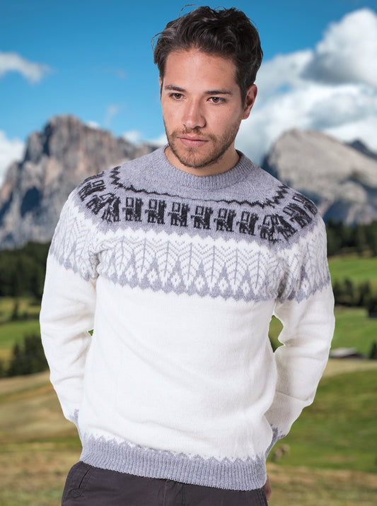 Poncho de Alpaca Guindo para Hombre