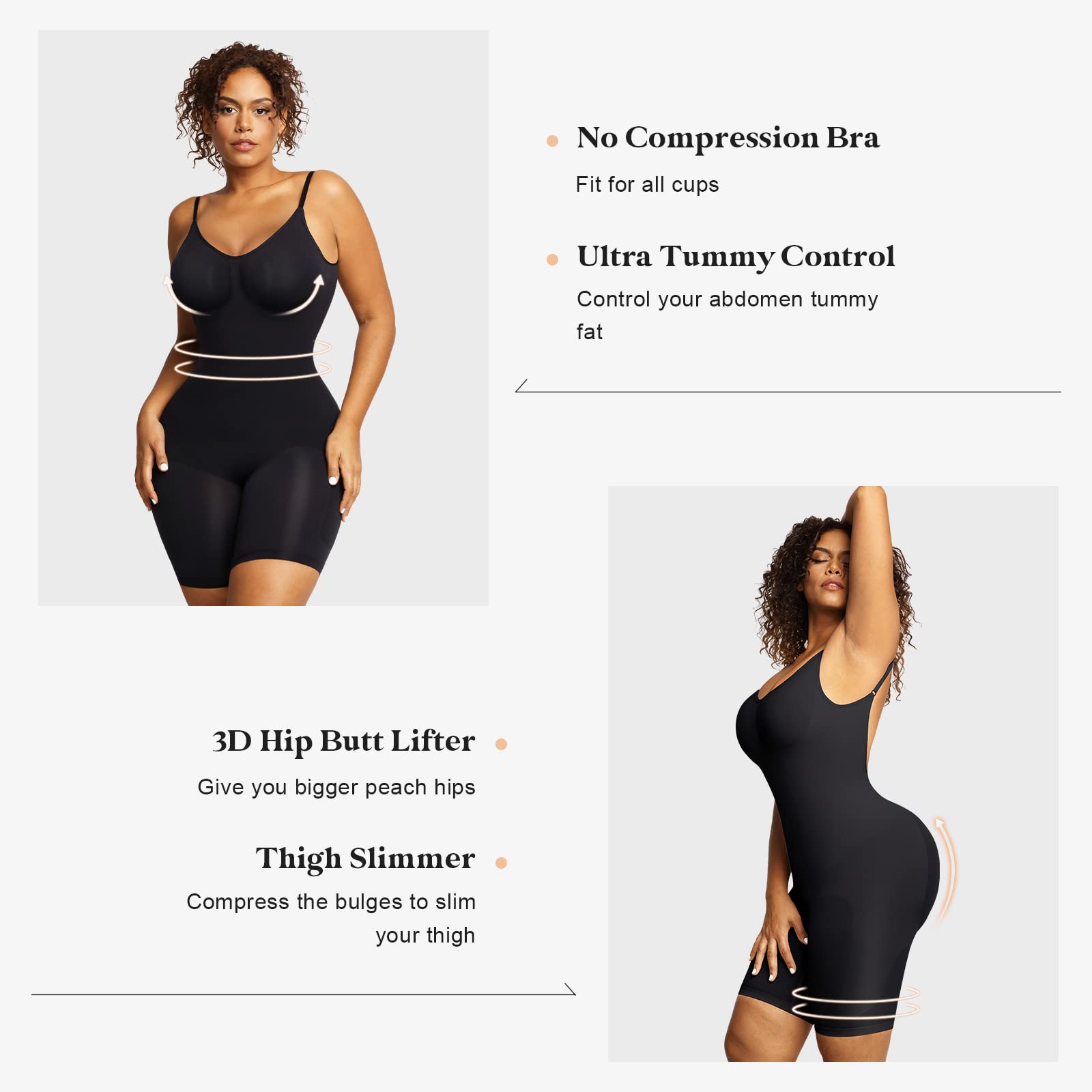 Flaunt Your Low Back Dress with Confidence in Women's Backless Shapewear:  Deep V-Neck Body Shaper Designed Provide Support and Enhance Your Silhouette