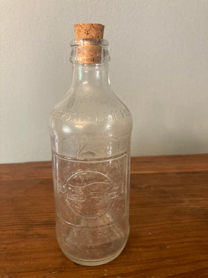 Pepsi Bottle-clear glass embossed - Blue Goose Mercantile  - Crystal Clear Pepsi